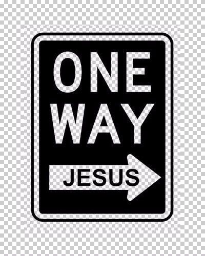 One way jesus road sign christian car window body etc. vinyl decal sticker