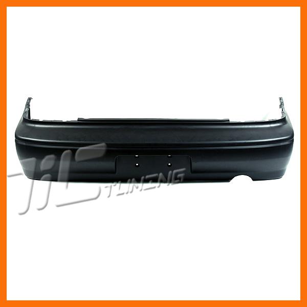 02-03 mitsubishi lancer black plastic rear bumper unpainted primered