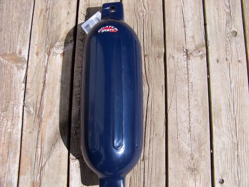 Navy blue boat fender bumper 6.5&#034; x  23&#034; vinyl docking  ribbed new boater sports