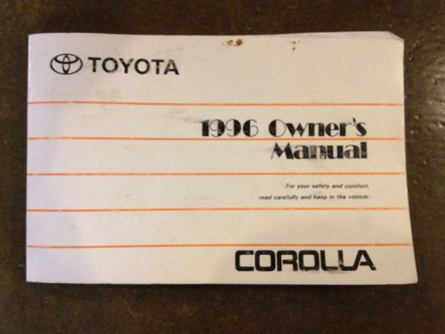 1996 toyota corolla owners manual free shipping!