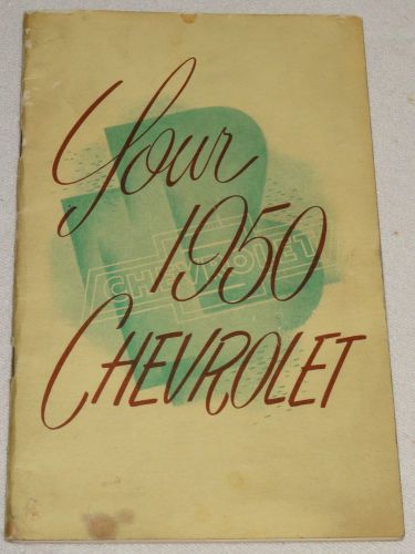 Vintage 1950 chevrolet owners manual second edition original