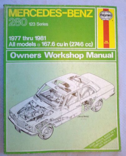 Good condition haynes book manuals mercedes benz 280 (123 series) 1977-81~#63025