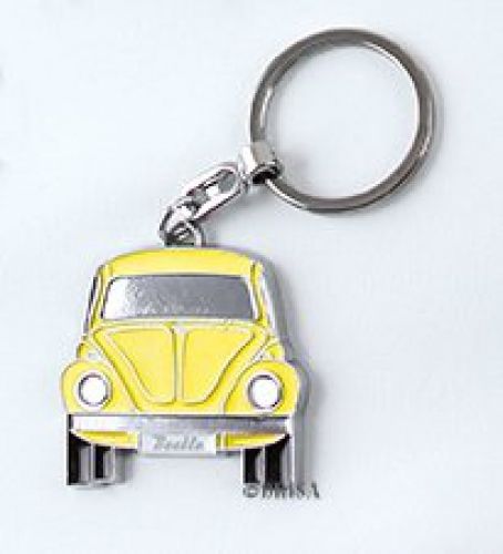 Vw collection by brisa key chain - yellow beetle - official vw licensed product