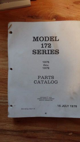 Cessna 172 series 1975-1979 parts catalog