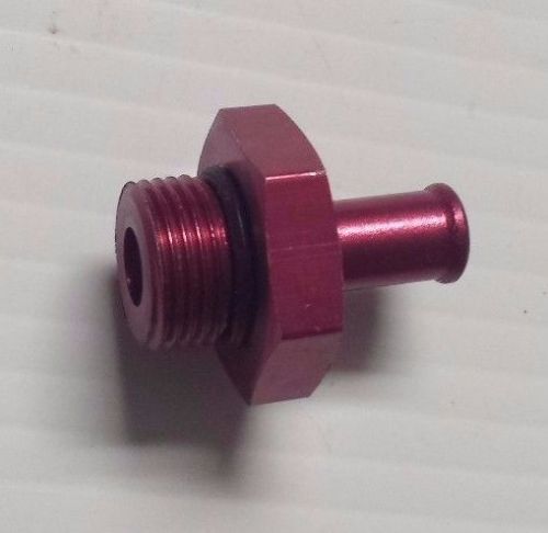 -6 o-ring boss 5/16 hose barb adapter an fitting made in usa - red anodized