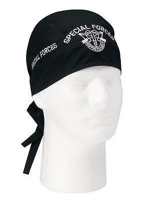 Rothco embroidered biker head wrap &#034;special forces&#034; nwt