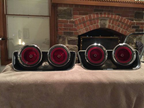 (2)1968 dodge charger r/t original tail lights with chrome accents *no reserve*