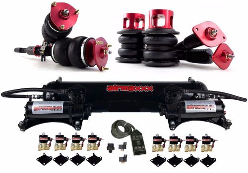 Airlift air suspension struts 03-08 350z blk air compressor mounts valves avs 7