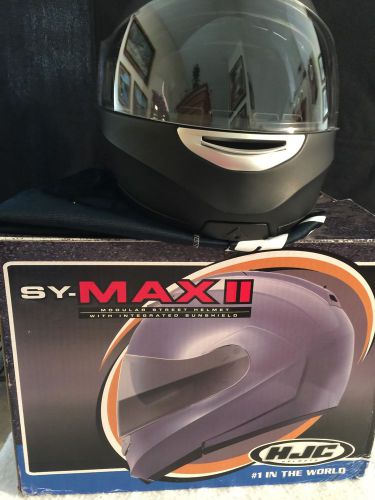 Hjc symax 2 motorcycle helmet new in box mat black size small