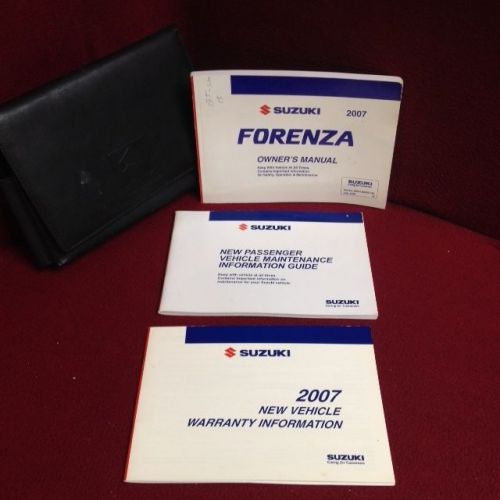 2007 suzuki forenza owners manual with warranty and service guide and case