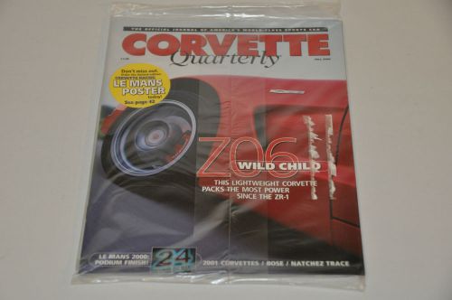 Corvette quarterly magazine fall 2000 z07 le mans passport racing 2001 corvettes