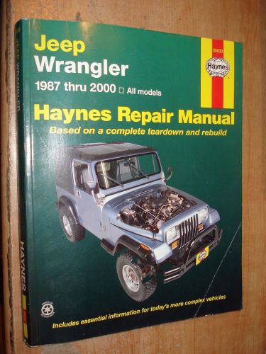 1987-2000 jeep wrangler service manual shop book haynes repair 99 98 97 96 95 94