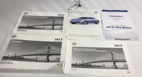 2013  buick lacrosse  owners manual set w free same day shipping