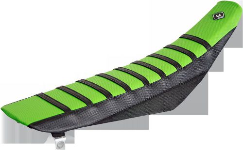 Flu designs inc. pro rib seat covers black/green 25502