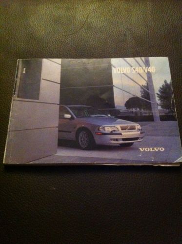 2002 volvo s40 v40 owners manual