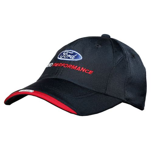 Ford 1416610 apparel hat w/ ford performance logo black w/ red