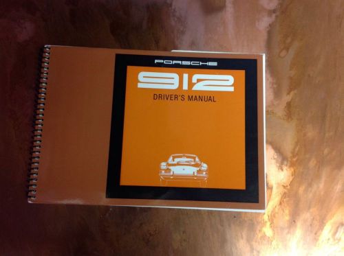 Porsche 1969 912 owners manual mint