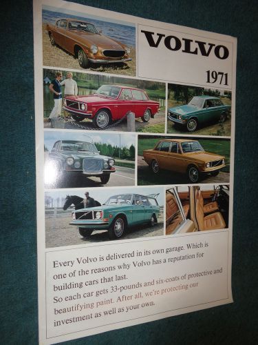 1971 volvo sales brochure / original dealership item