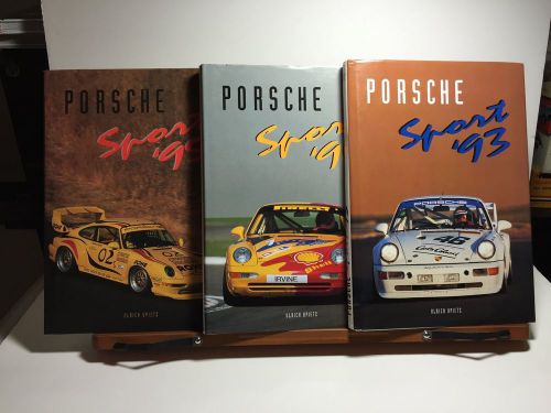 Porsche sport 1993, 94 and 1995 hardbound books with dust jackets ulrich upietz