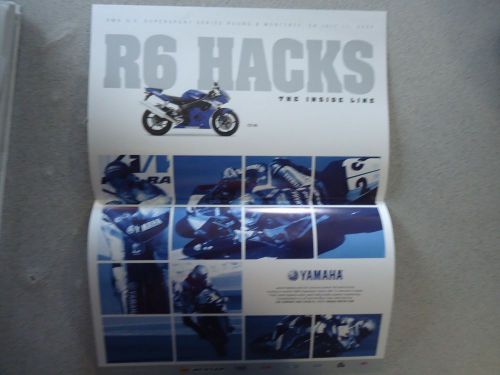 Yamaha jamie hacking r6 hacks the inside line poster 2003 new!!