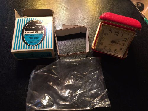 Vintage nos in  box 1950s-1960s westclox travel clock chevy ford mopar hotrod