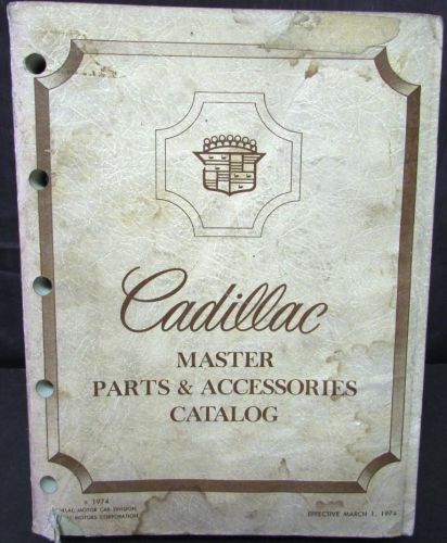 1964 to 1974 cadillac master parts &amp; accessories catalog book dealer 1966 1967