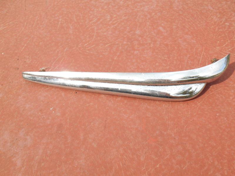 Vintage heavy chrome n-7217 hood ornament   has 2 nuts 50s era has pitting