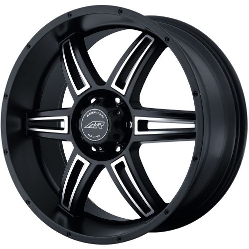 17 (17x8) american racing ar890 5x120 +30mm black/machined wheels rims