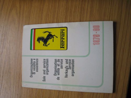 Ferrari dealer directory 1979-80