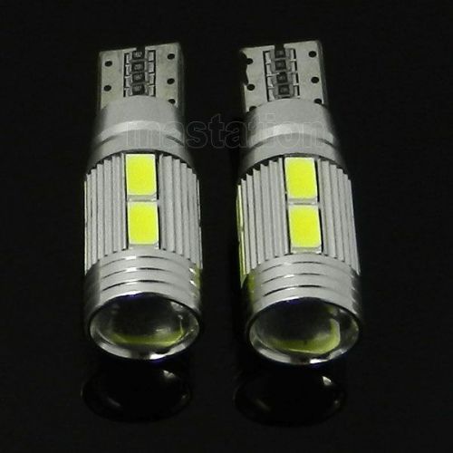 Car auto led t10 194 w5w white canbus 10 smd 5630 led light bulbs 6000k dc 12v