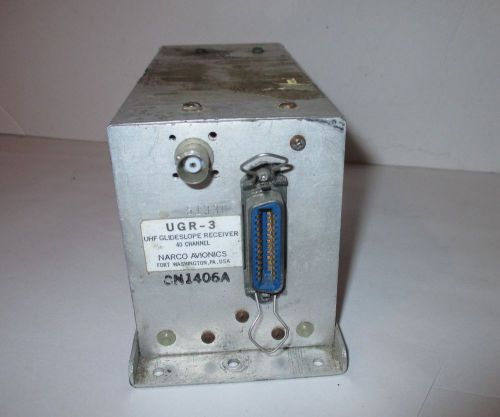 Narco ugr-3 uhf glideslope receiver 40 ch aircraft avionics