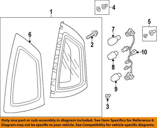 Kia oem 924102k510 tail lamp assembly