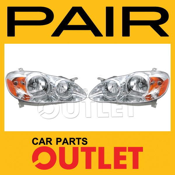 2005-2008 toyota corolla head light lamp pair lh+rh new