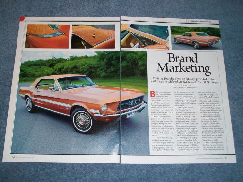 1965-&#039;68 branded mustang history info article &#034;brand marketing&#034; 1966 1967