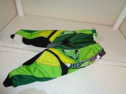 Thor mx phase  motorcross pants green/yellow child size 16