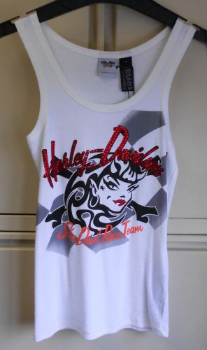 Harley davidson womens white tank top 96005-11vw