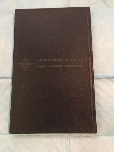 1956 lincoln continental mark ii mkii hardbound owners manual clean condition