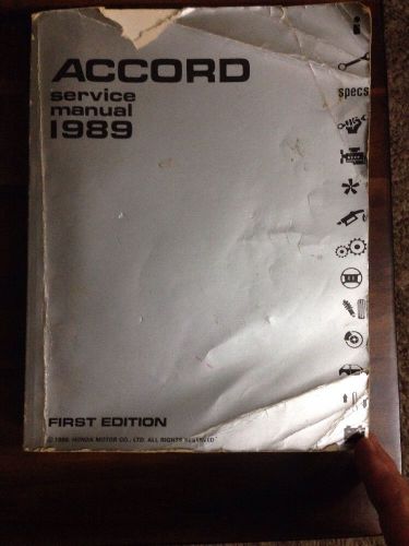 Honda accord 1989 factory service manual