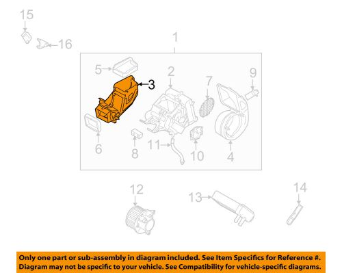 Nissan oem-a/c evaporator core case right 27415zc30a