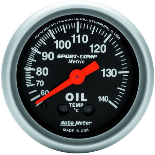 Auto meter 3341-m sport-comp; mechanical metric oil temperature gauge