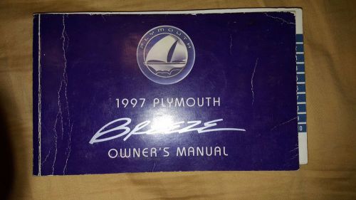 Plymouth 1997 breeze car/ auto manual