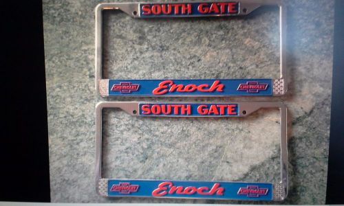 Rare &amp; original1960&#039;s - 1970&#039;s  enoch chevrolet license frames....south gate