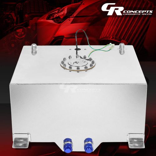 15 gallon/56.8l lightweight polished aluminum gas fuel cell tank+level sender