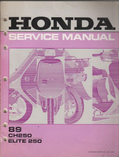 1989 honda motorcycle ch250/ elite 250 service manual