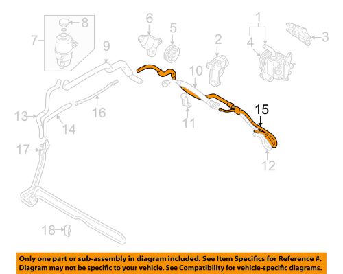 Mitsubishi oem 00-05 eclipse-power steering return hose mr333811