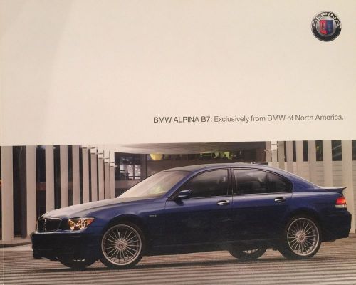 2007 2008 bmw alpina b7 7 series e65 prestige sales brochure e66