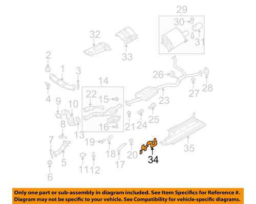 Subaru oem 05-07 outback 2.5l-h4 exhaust-under cover left 56440ag08a