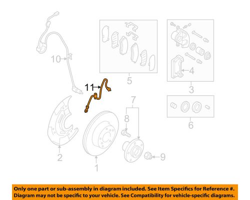 Subaru oem 08-14 tribeca front brake-flex hose 26540xa00a9e