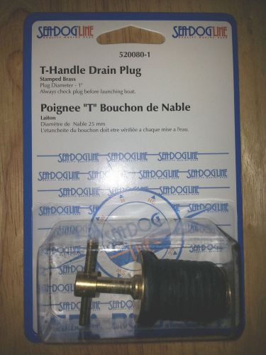 New sea dog marine 520080-1 1&#034; inch expan brass t-handle bailer plug drain boat