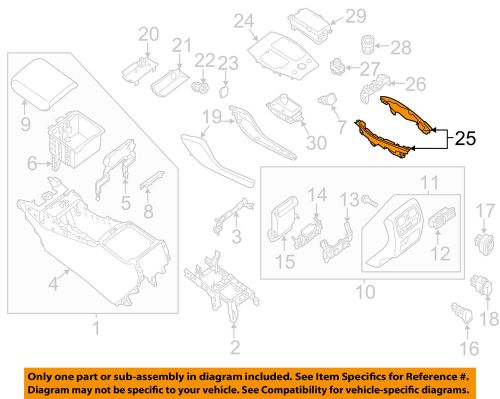 Infiniti nissan oem 14-15 qx60 center console-side trim left 969073ja0a